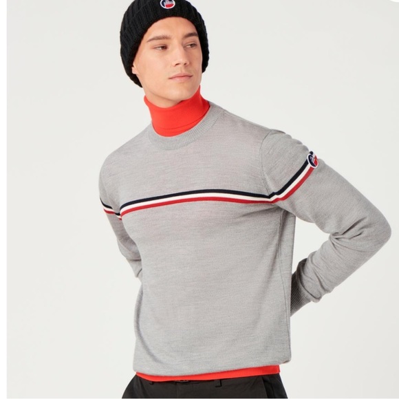 Fusalp Sweater Mens Briey Sweater Silice Size Small - like new! - Picture 4 of 8